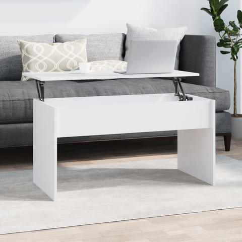 vidaXL Coffee Table White 40.2"x19.9"x20.7" Engineered Wood - WhatYouNeedSales