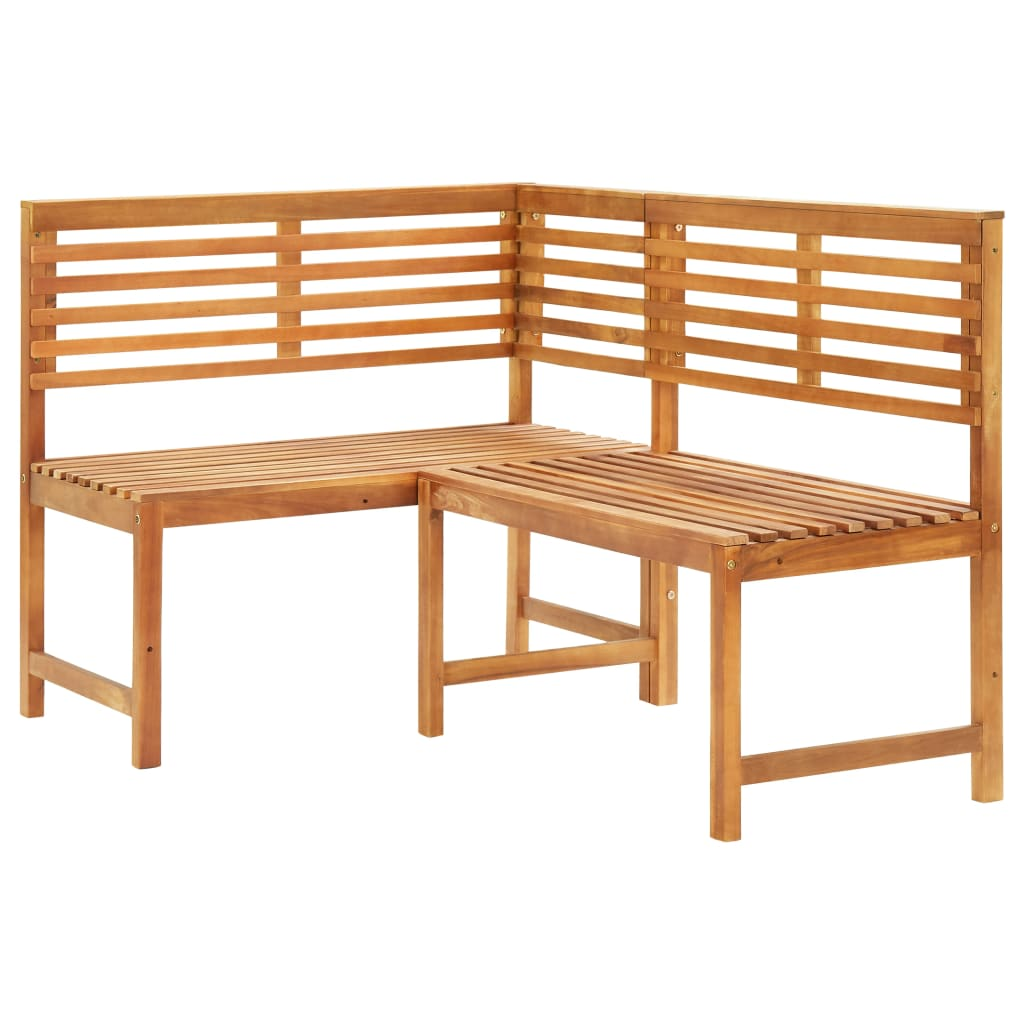 vidaXL Patio Corner Bench 55.1" Solid Acacia Wood - WhatYouNeedSales