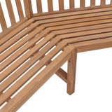 vidaXL Patio Corner Bench 72.8"x72.8"x35.4" Solid Teak Wood - WhatYouNeedSales