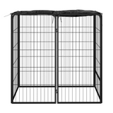 vidaXL Dog Playpen 6 Panels Black 19.7’x39.4’