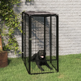 vidaXL Dog Playpen 6 Panels Black 19.7’x39.4’