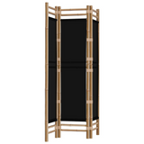 vidaXL Folding 3-Panel Room Divider 47.2" Bamboo and Canvas - WhatYouNeedSales