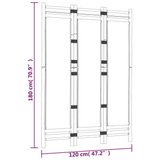 vidaXL Folding 3-Panel Room Divider 47.2" Bamboo and Canvas - WhatYouNeedSales