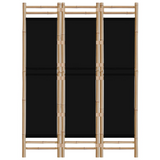 vidaXL Folding 3-Panel Room Divider 47.2" Bamboo and Canvas - WhatYouNeedSales