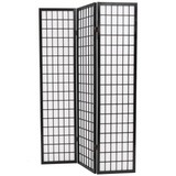 vidaXL Folding 3-Panel Room Divider Japanese Style 47.2"x66.9" Black - WhatYouNeedSales