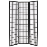 vidaXL Folding 3-Panel Room Divider Japanese Style 47.2"x66.9" Black - WhatYouNeedSales