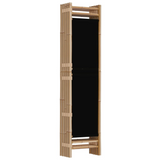 vidaXL Folding 5-Panel Room Divider 78.7" Bamboo and Canvas - WhatYouNeedSales