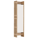 vidaXL Folding 6-Panel Room Divider 94.5" Bamboo and Canvas - WhatYouNeedSales