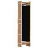 vidaXL Folding 6-Panel Room Divider 94.5" Bamboo and Canvas - WhatYouNeedSales