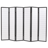 vidaXL Folding 6-Panel Room Divider Japanese Style 94.5"x66.9" Black - WhatYouNeedSales