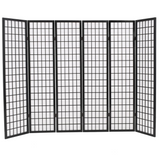 vidaXL Folding 6-Panel Room Divider Japanese Style 94.5"x66.9" Black - WhatYouNeedSales