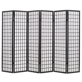 vidaXL Folding 6-Panel Room Divider Japanese Style 94.5"x66.9" Black - WhatYouNeedSales