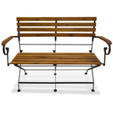 vidaXL Folding Patio Bench 44.1" Solid Wood Acacia - WhatYouNeedSales