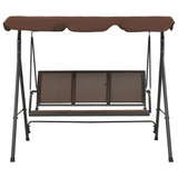 vidaXL Garden Swing Bench with Canopy Coffee - Outdoor