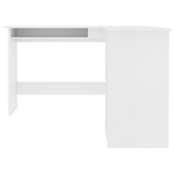 vidaXL L-Shaped Corner Desk White 47.2"x55.1"x29.5" Engineered Wood - WhatYouNeedSales