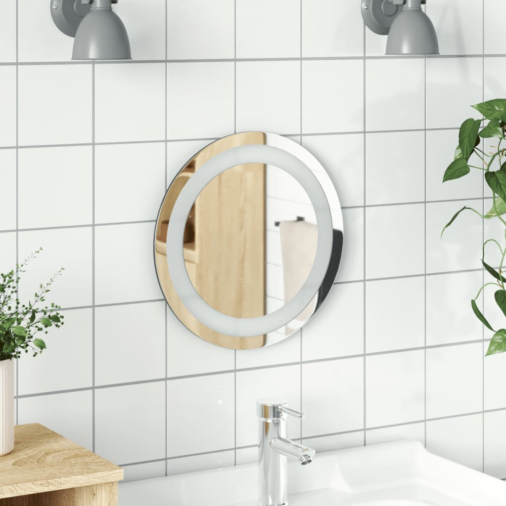 vidaXL LED Bathroom Mirror 11.8" Round - WhatYouNeedSales