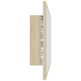 vidaXL LED Bathroom Mirror Sonoma Oak 31.5"x3.3"x14.6" Acrylic - WhatYouNeedSales