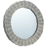 vidaXL Mirror 23.6" Wicker - WhatYouNeedSales