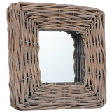 vidaXL Mirrors 3 pcs 5.9"x5.9" Wicker - WhatYouNeedSales