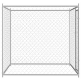 vidaXL Outdoor Dog Kennel 76’x76’x72.8’ - Silver