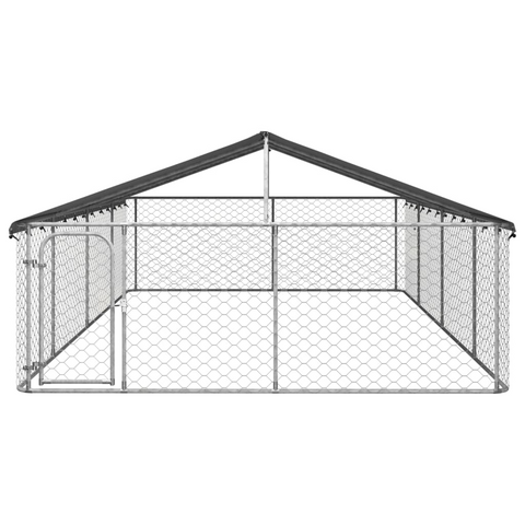 vidaXL Outdoor Dog Kennel with Roof