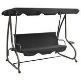 vidaXL Outdoor Swing Bench with Canopy Anthracite