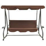 vidaXL Outdoor Swing Bench with Canopy - Coffee | Relaxing