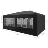 vidaXL Party Tent 9.8’x19.7’ Anthracite - Outdoor