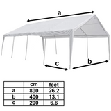 vidaXL Party Tent/Marquee White 26.2’x13.1’ - Ideal