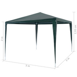 vidaXL Party Tent PE Green 9.8’x9.8’ - Outdoor Canopy