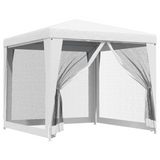 vidaXL Party Tent with 4 Mesh Sidewalls 8.2’x8.2’ White