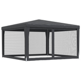 vidaXL Party Tent with 4 Mesh Sidewalls Anthracite