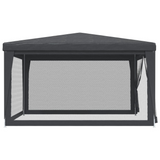 vidaXL Party Tent with 4 Mesh Sidewalls Anthracite