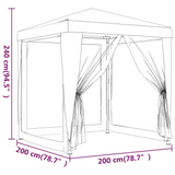 vidaXL Party Tent with 4 Mesh Sidewalls Anthracite