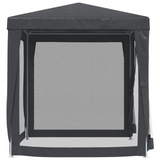 vidaXL Party Tent with 4 Mesh Sidewalls Anthracite