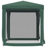 vidaXL Party Tent with 4 Mesh Sidewalls Green 6.6’x6.6’