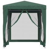 vidaXL Party Tent with 4 Mesh Sidewalls Green 6.6’x6.6’