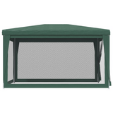 vidaXL Party Tent with 4 Mesh Sidewalls Green