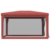 vidaXL Party Tent with 4 Mesh Sidewalls Red 9.8’x13.1’