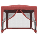 vidaXL Party Tent with 4 Mesh Sidewalls Red 9.8’x13.1’