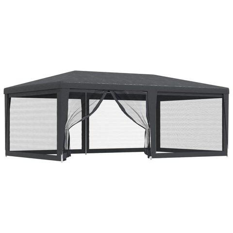 vidaXL Party Tent with 6 Mesh Sidewalls Anthracite