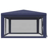 vidaXL Party Tent with 6 Mesh Sidewalls Blue