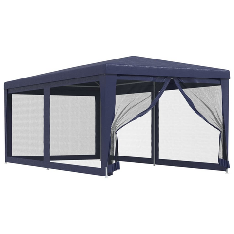 vidaXL Party Tent with 6 Mesh Sidewalls Blue 9.8’x19.7’