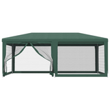 vidaXL Party Tent with 6 Mesh Sidewalls Green