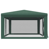 vidaXL Party Tent with 6 Mesh Sidewalls Green