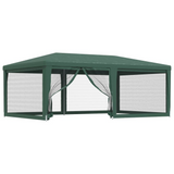 vidaXL Party Tent with 6 Mesh Sidewalls Green