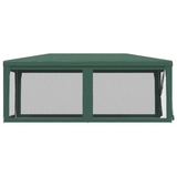 vidaXL Party Tent with 6 Mesh Sidewalls Green