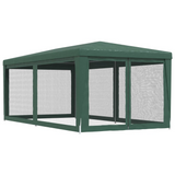 vidaXL Party Tent with 6 Mesh Sidewalls Green