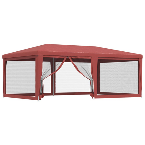 vidaXL Party Tent with 6 Mesh Sidewalls Red 19.7’x13.1’