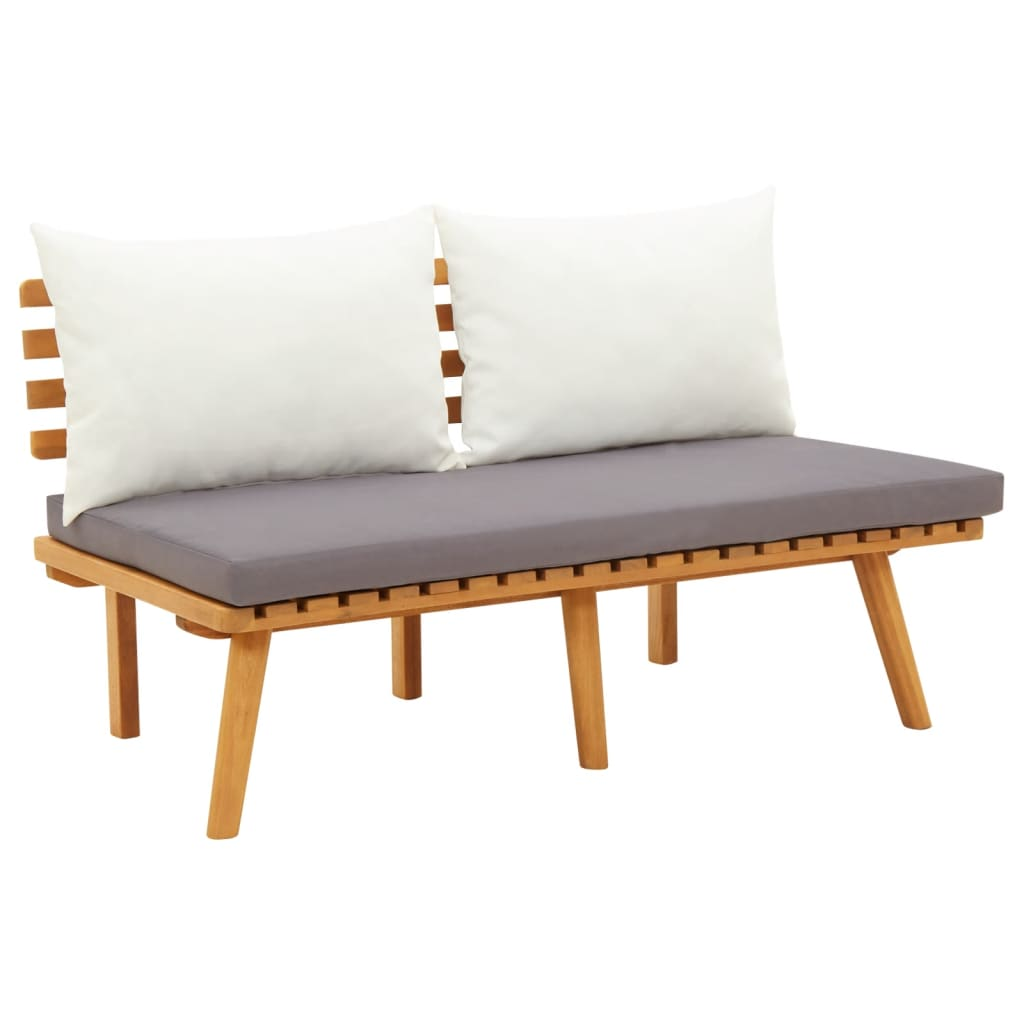 vidaXL Patio Bench with Cushions 45.3" Solid Acacia Wood - WhatYouNeedSales